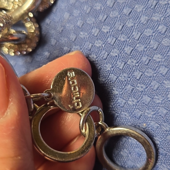 Chico's Pavé Rhinestone Silvertone Chain Bracelet - Picture 3 of 5